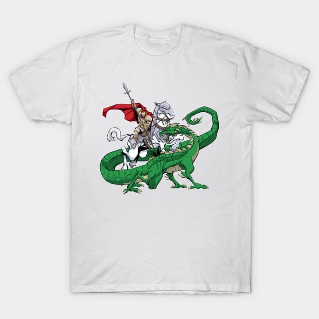 Saint George Slaying the Dragon T-Shirt by Malchev